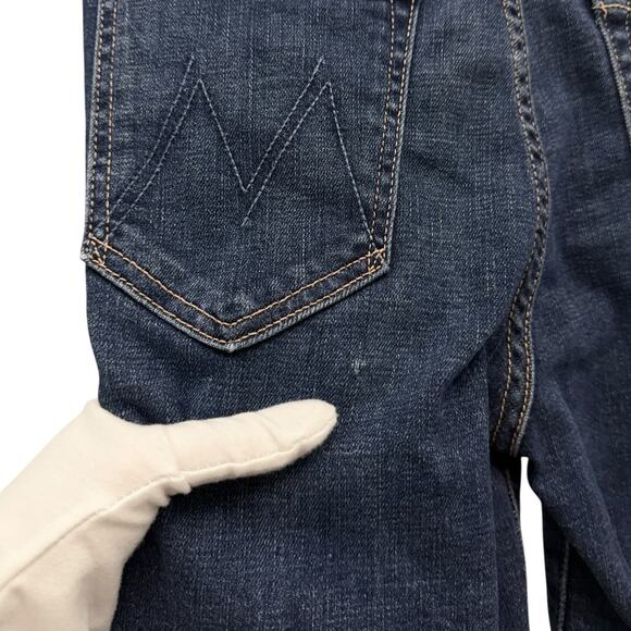 MOTHER The Looker Ankle Fray Mid Rise Skinny Jeans in 'Girl Crush' size 26 - Picture 9 of 9